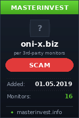 HYIP проект Oni-X HYIP проект Oni-X