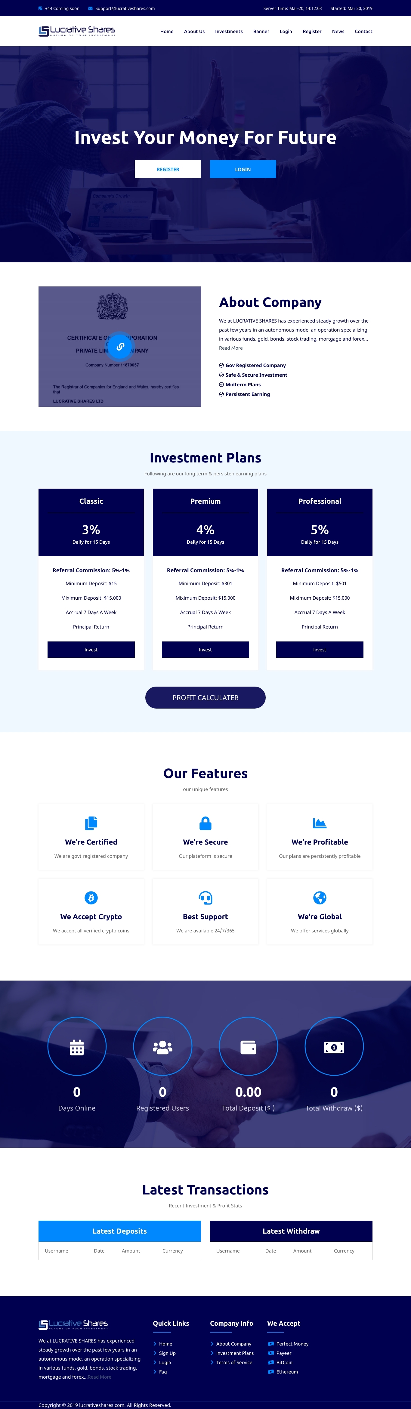 Инвест проект Lucrative Shares Инвест проект Lucrative Shares