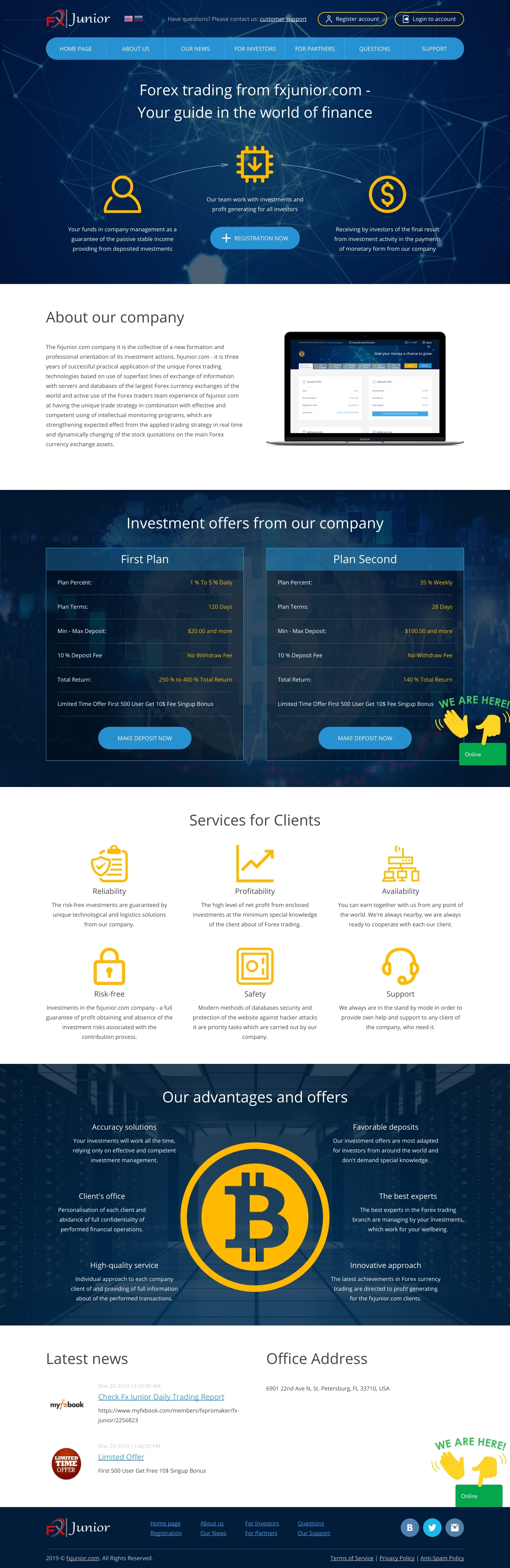 Инвестиционный проект Fxjunior