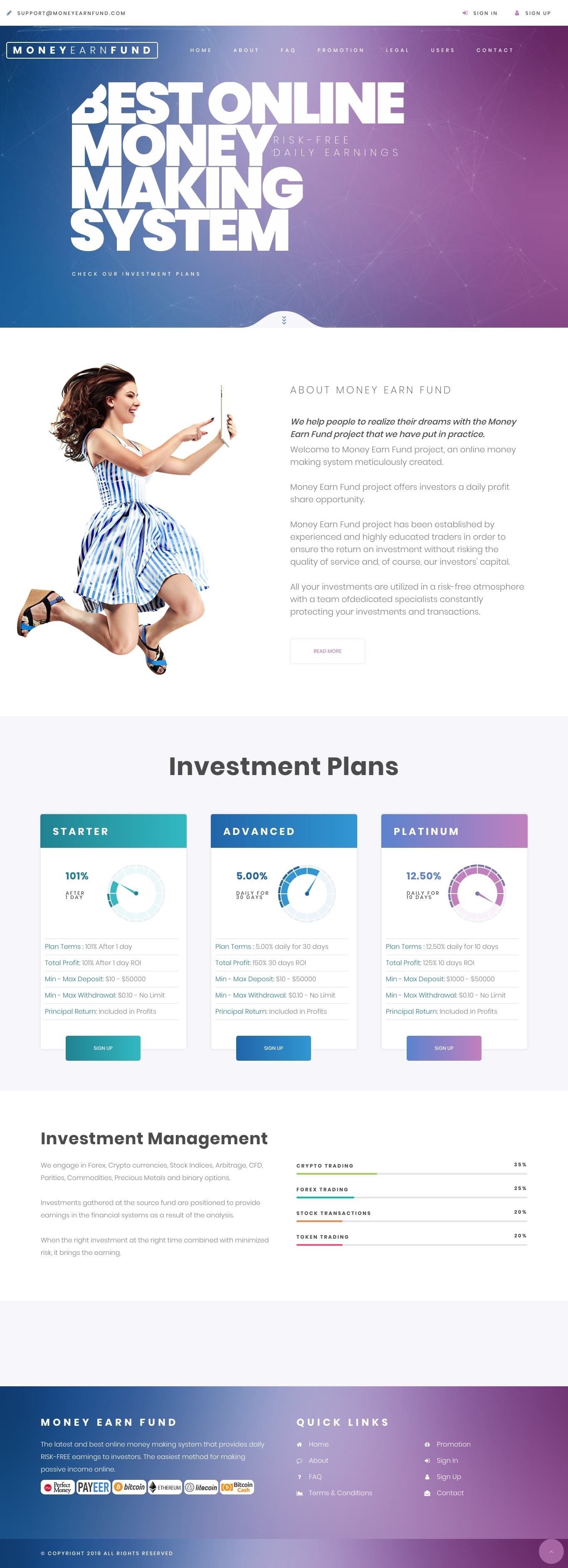 Игровой хайп проект Money Earn Fund
