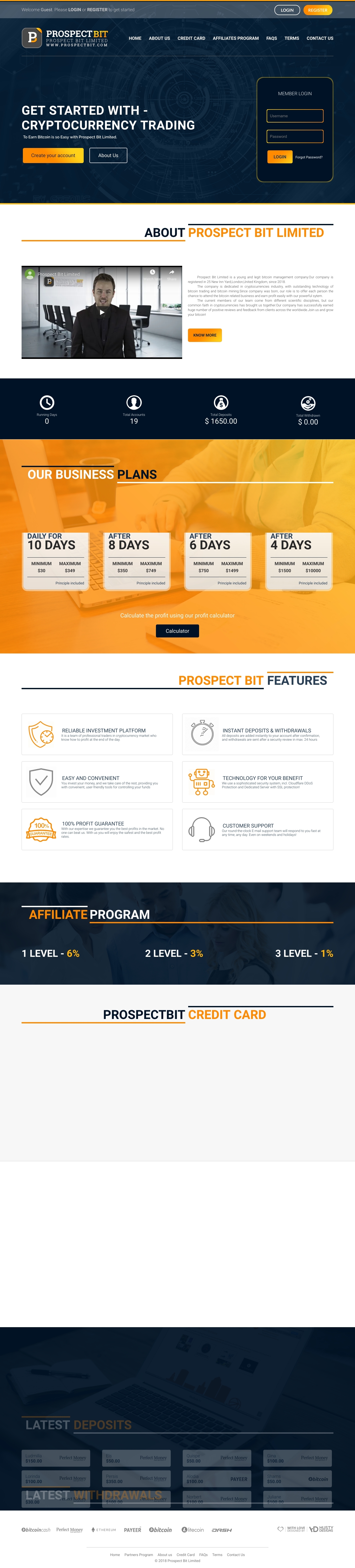 Игровой хайп проект Prospect Bit Limited