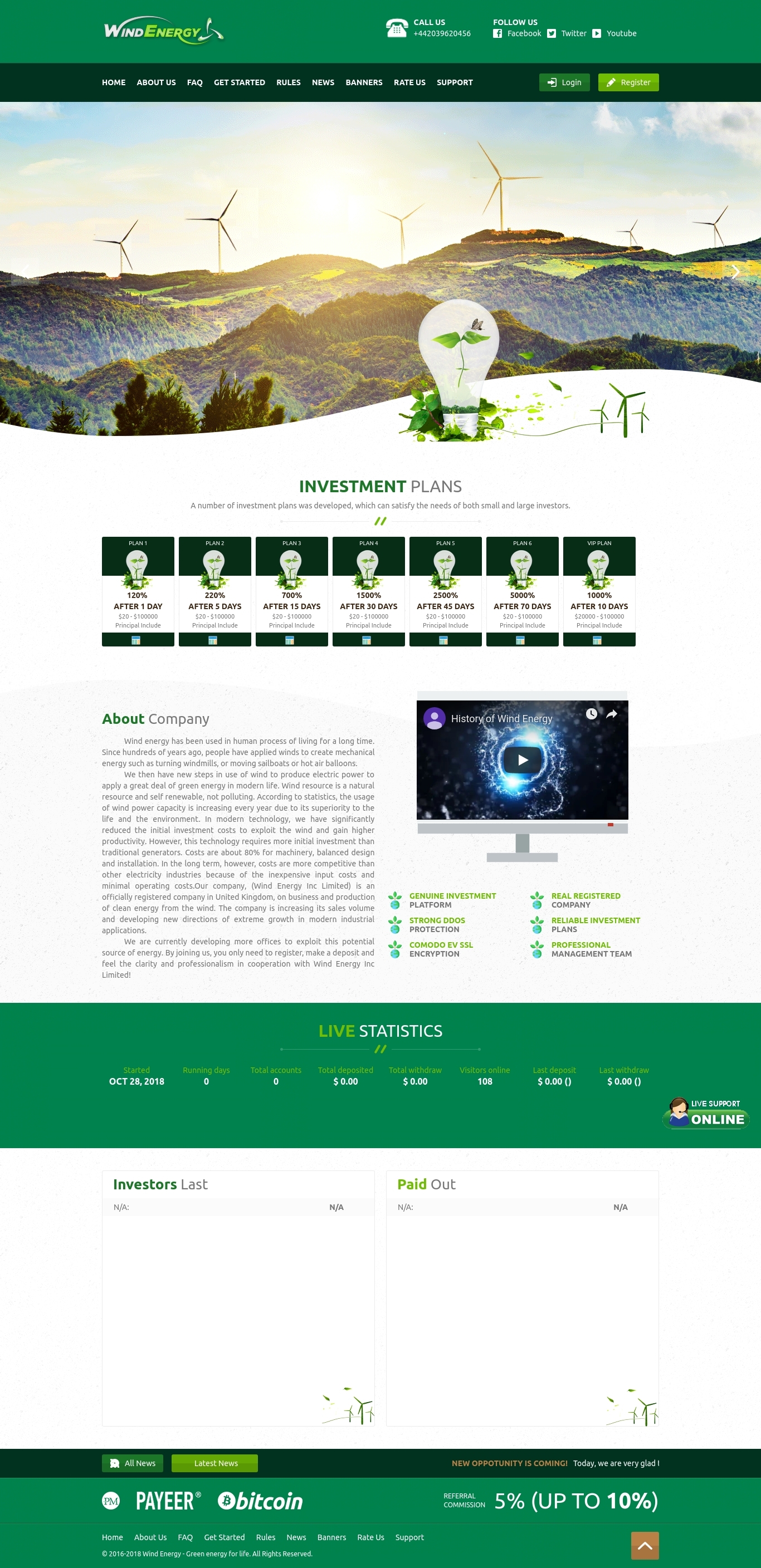 Хайп удвоитель Wind Energy Inc Limited