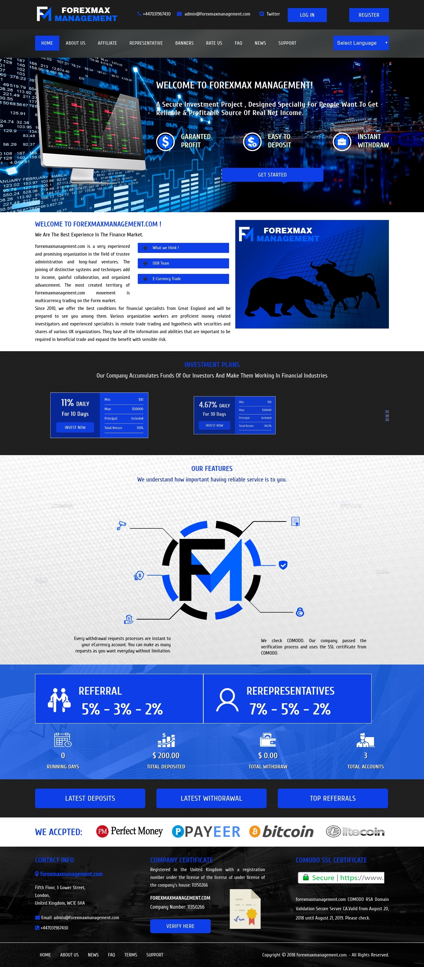 Инвест проект FOREXMAX MANAGEMENT