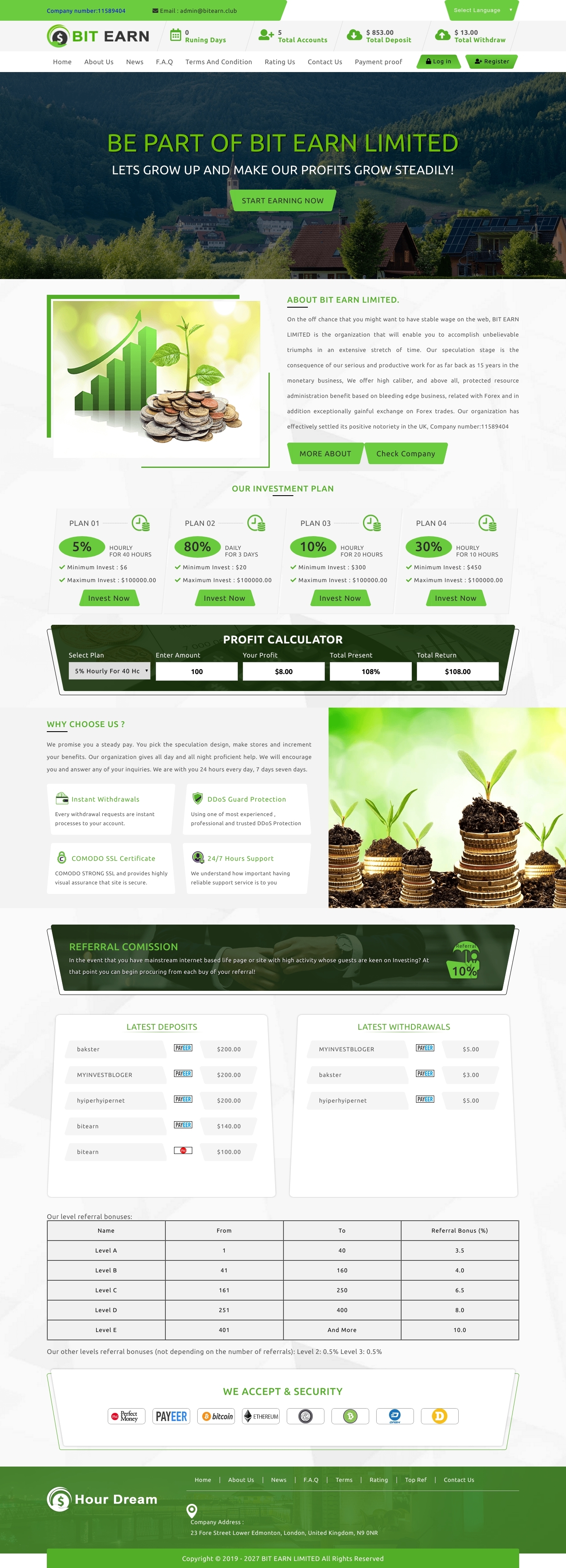 Инвестиционный хайп Bitearn