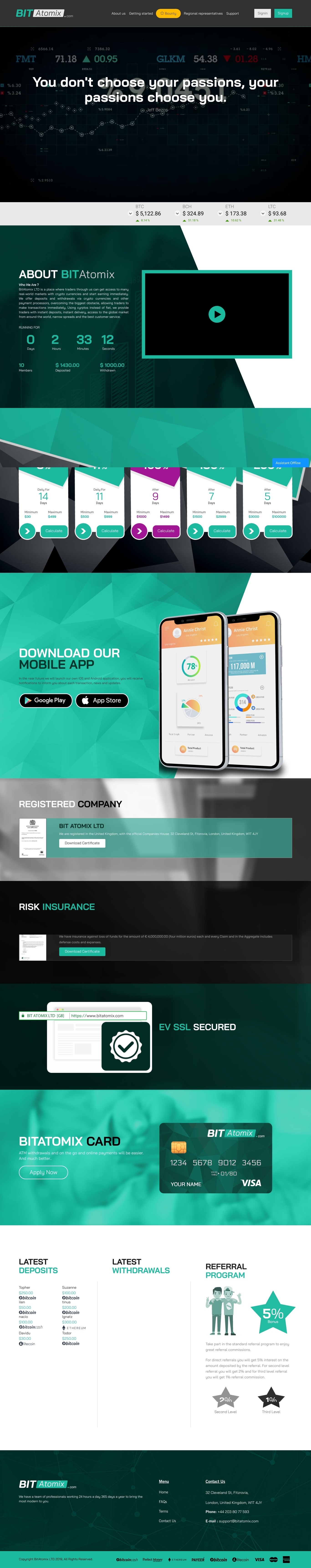 Хайп Bit Atomix Ltd