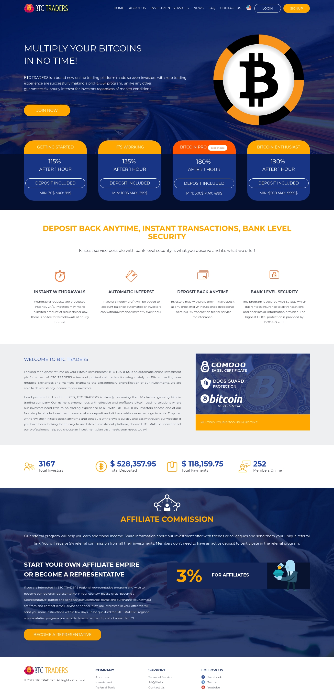 Инвестиционный проект btctraders.cc