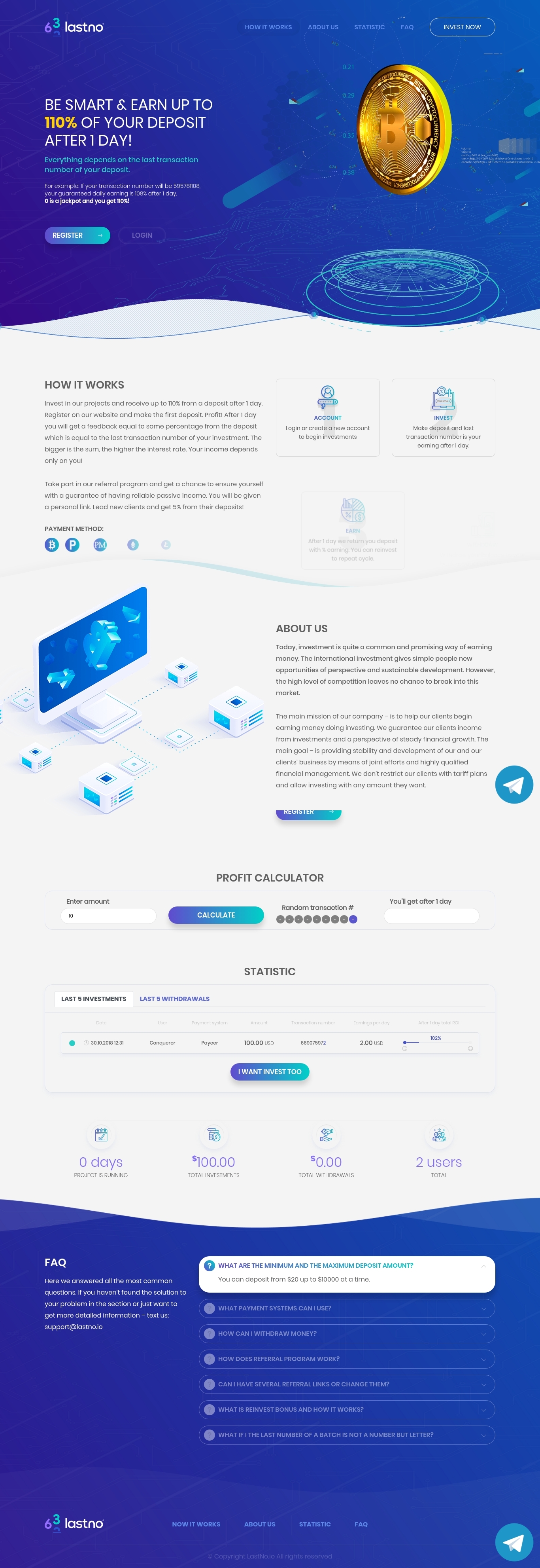 Инвестиционный проект Lastno