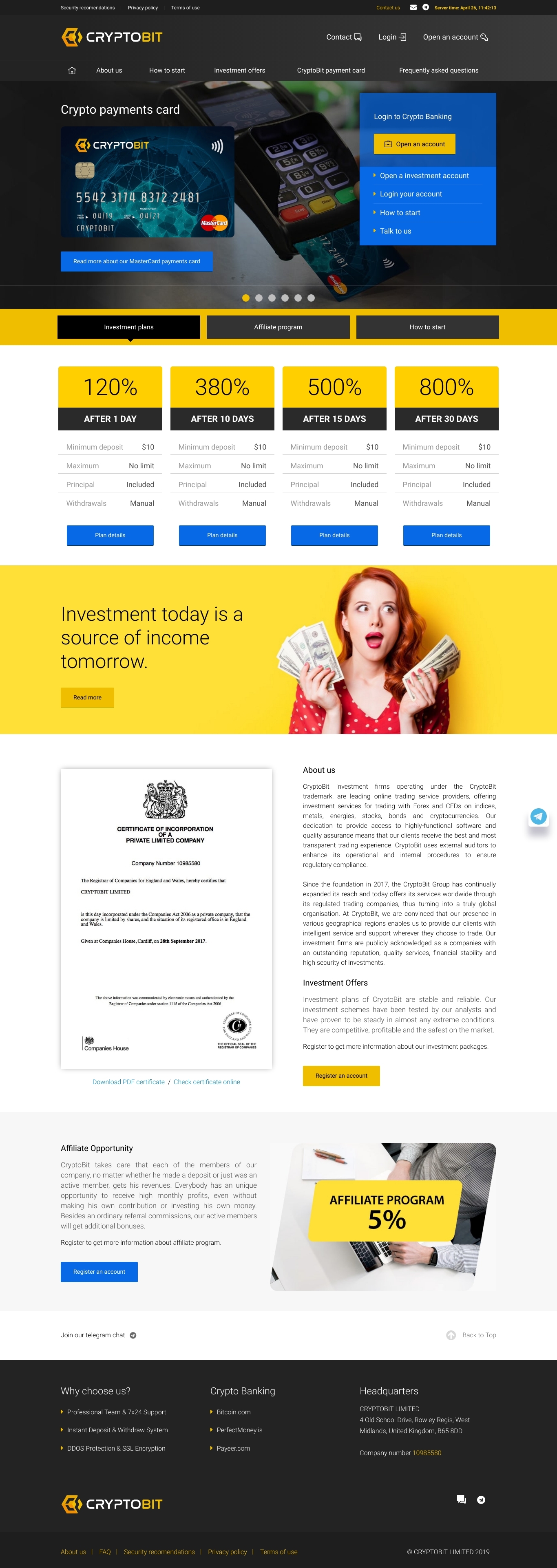 Игровой хайп проект Cryptobit Игровой хайп проект Cryptobit