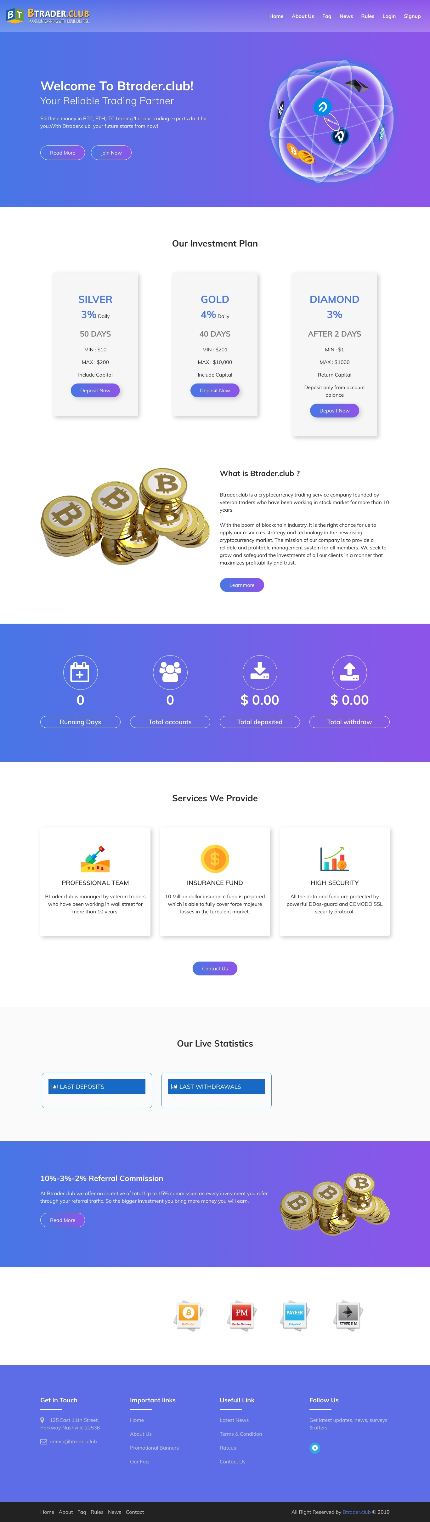 Игровой хайп проект Btrader