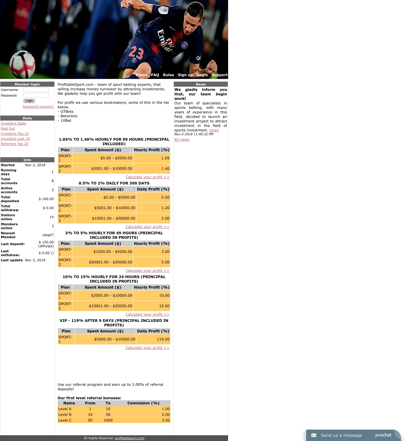 Хайп ProfitableSport