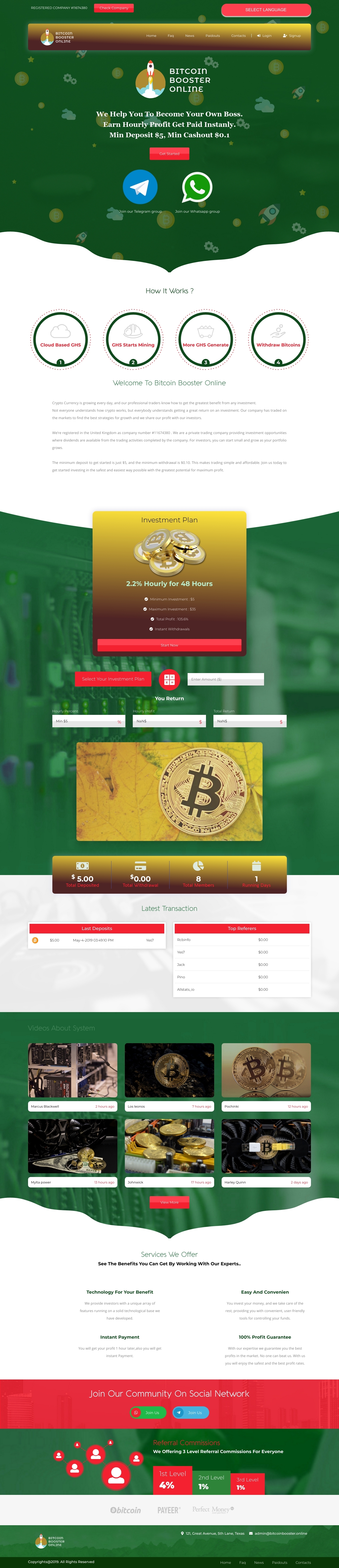 Инвест проект Bitcoinbooster