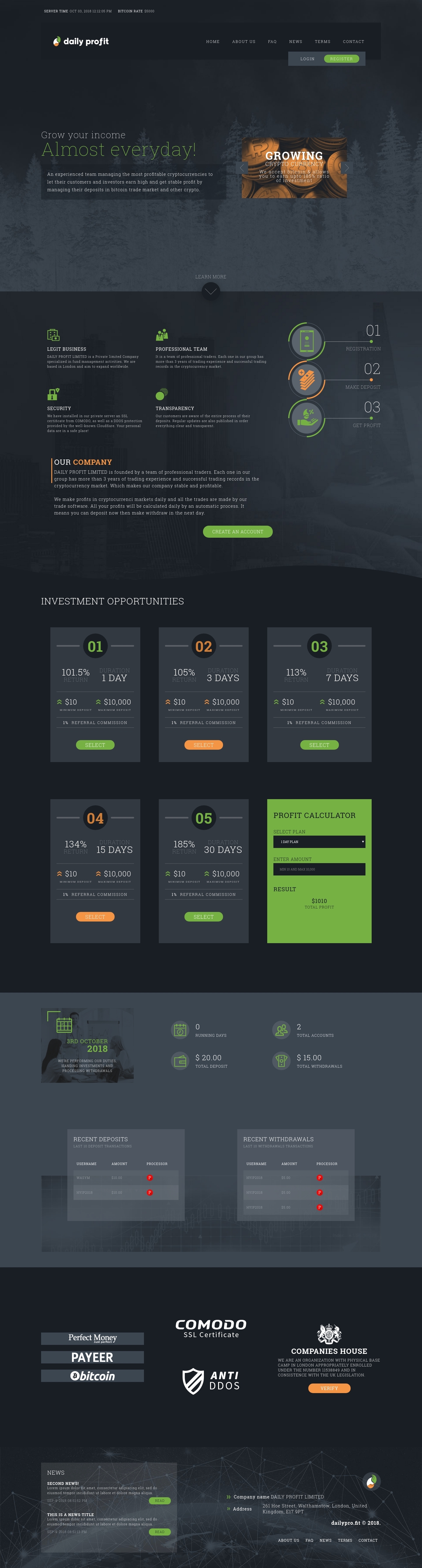 HYIP проект Daily Profit LTD HYIP проект Daily Profit LTD