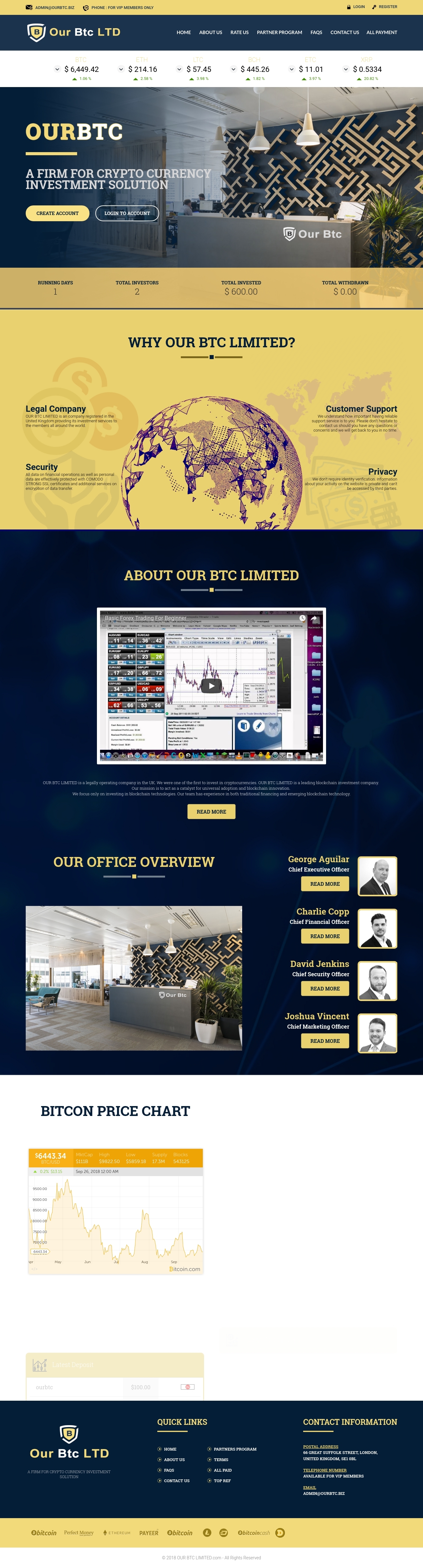 Хайп игра OUR BTC LIMITED