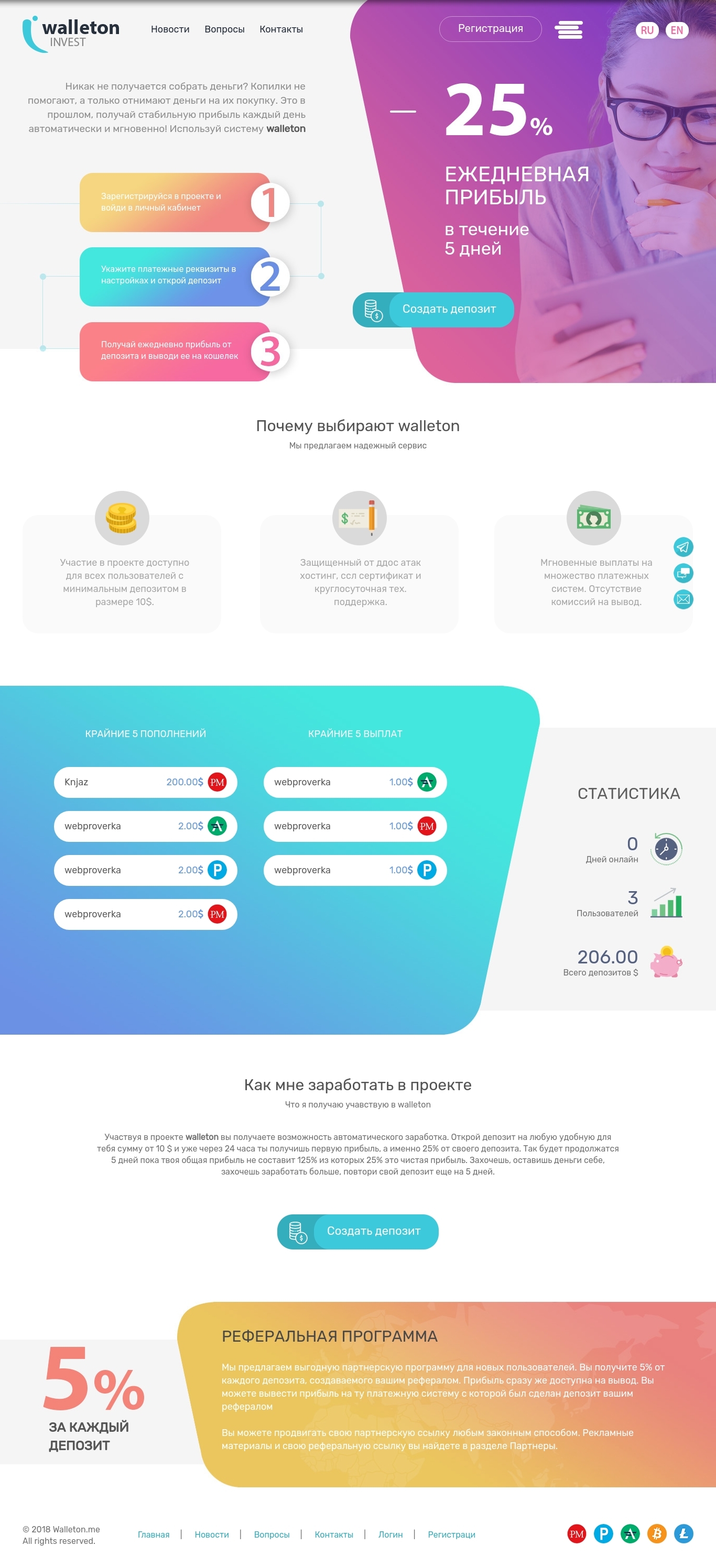 Инвестиционный проект Walleton