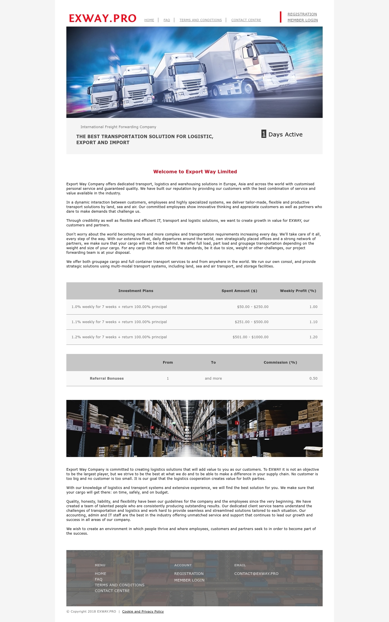 Инвестиционный проект Export Way Limited