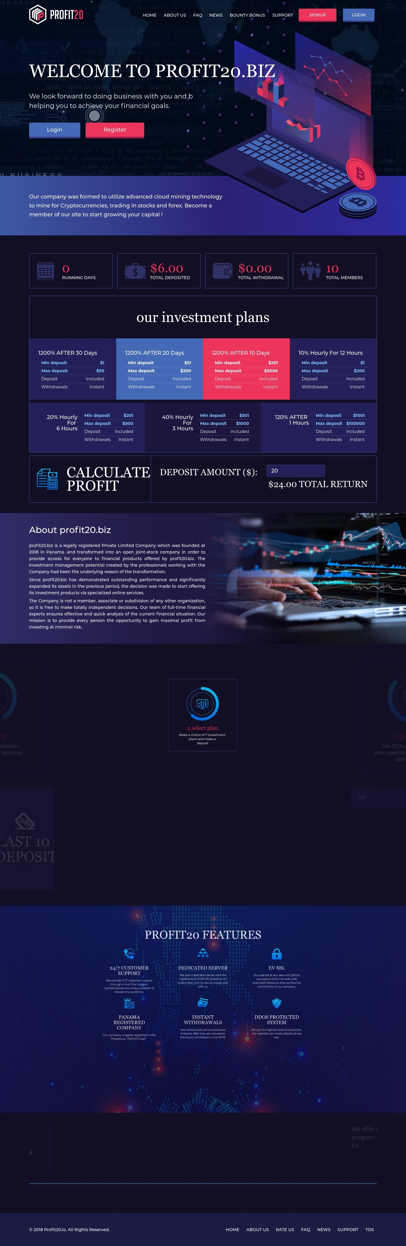 Инвестиционный проект Profit 20