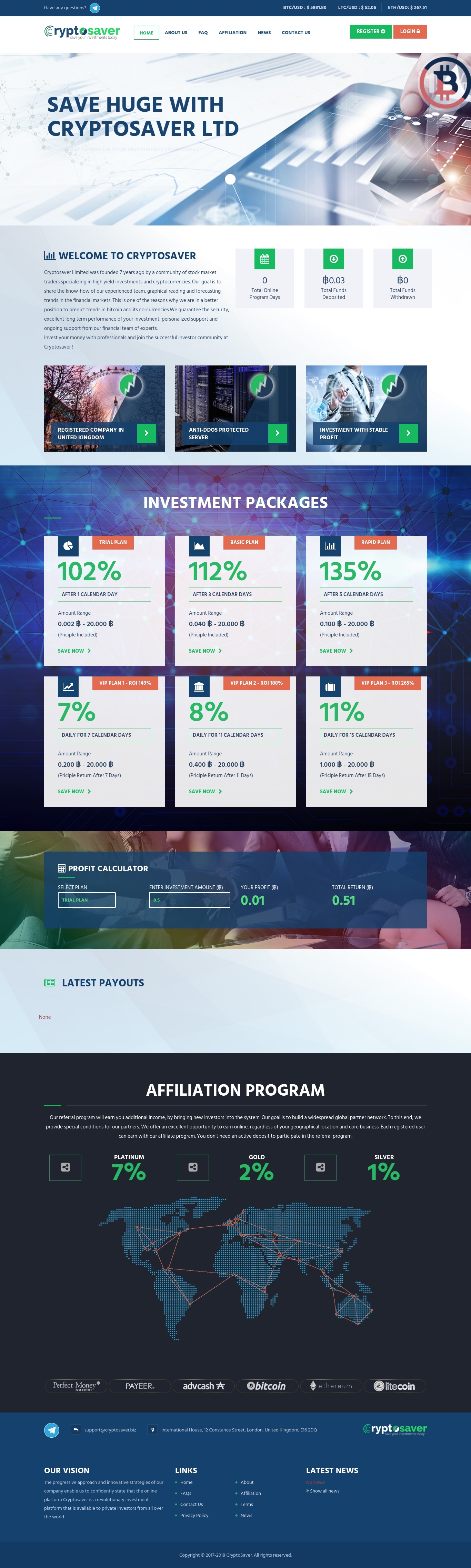 Инвестиционный хайп CRYPTO SAVER