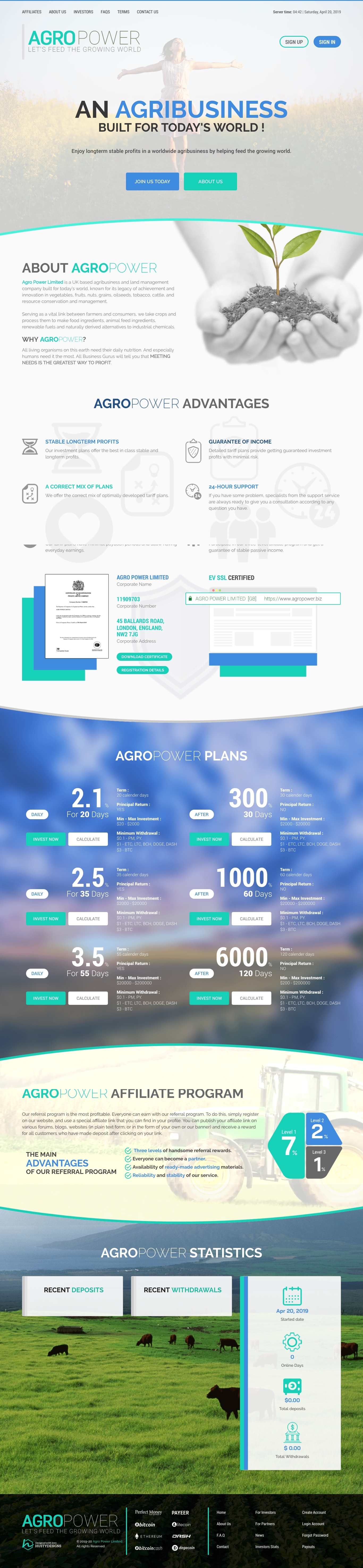 Инвестиционный хайп Agropower