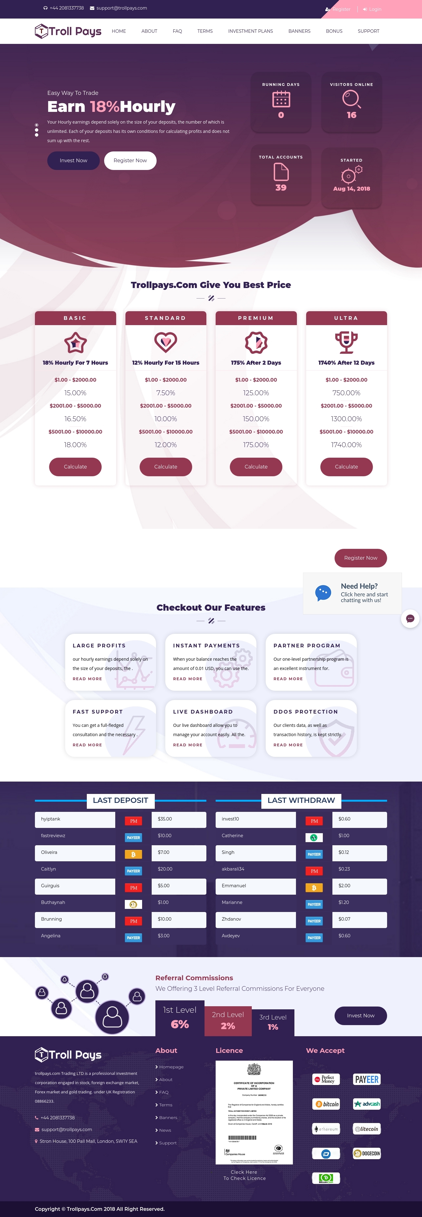HYIP проект Trollpays HYIP проект Trollpays