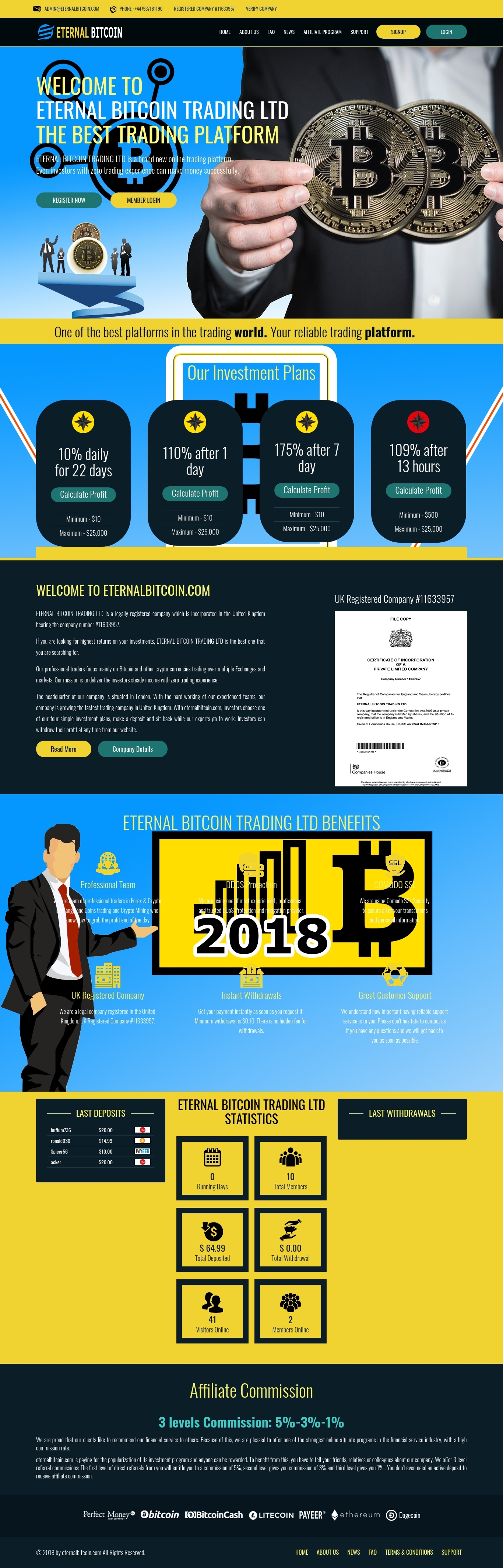 HYIP проект ETERNAL BITCOIN TRADING LTD HYIP проект ETERNAL BITCOIN TRADING LTD