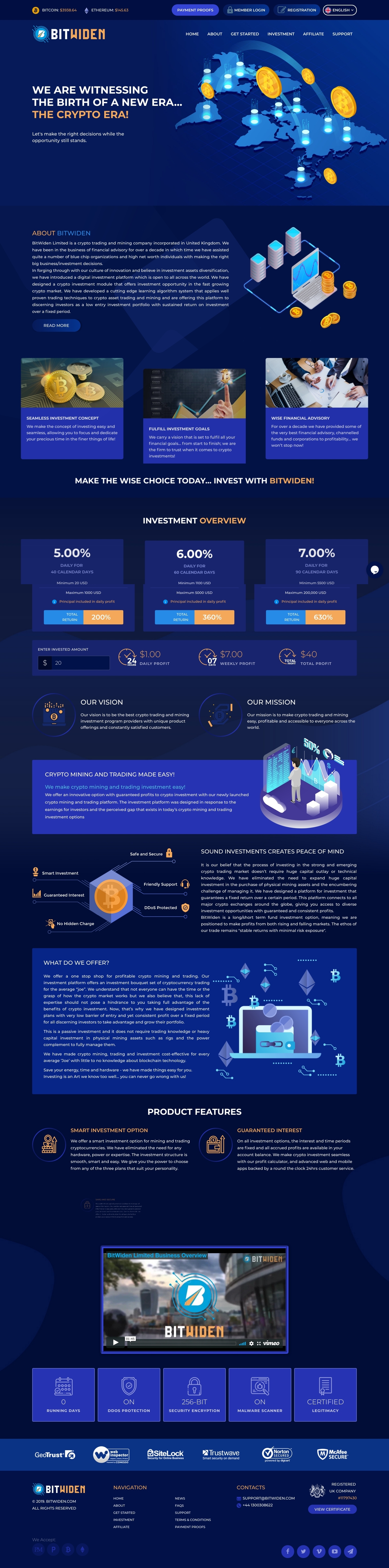 Игровой хайп проект Bitwiden Limited