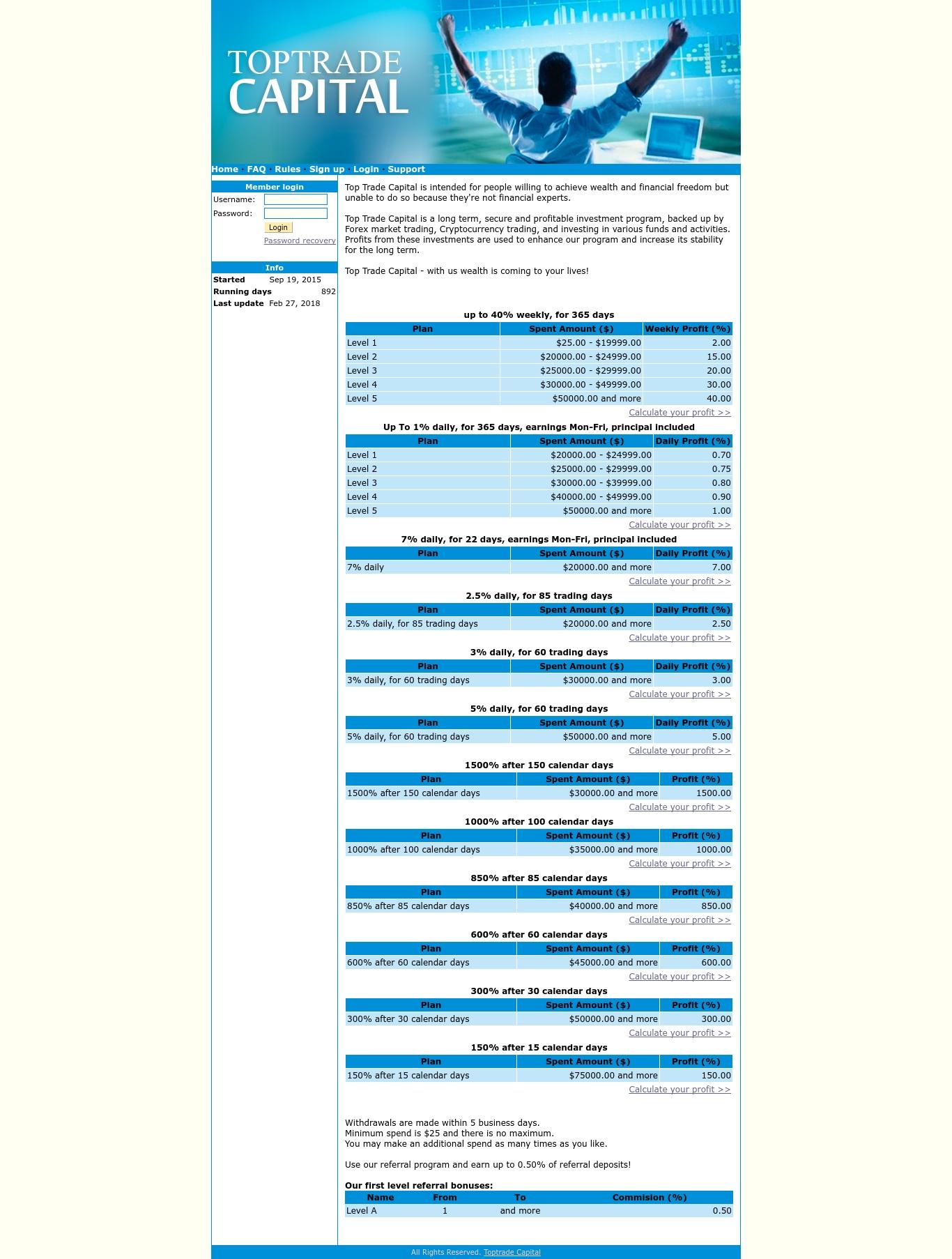 Инвестиционный хайп Toptrade Capital Инвестиционный хайп Toptrade Capital