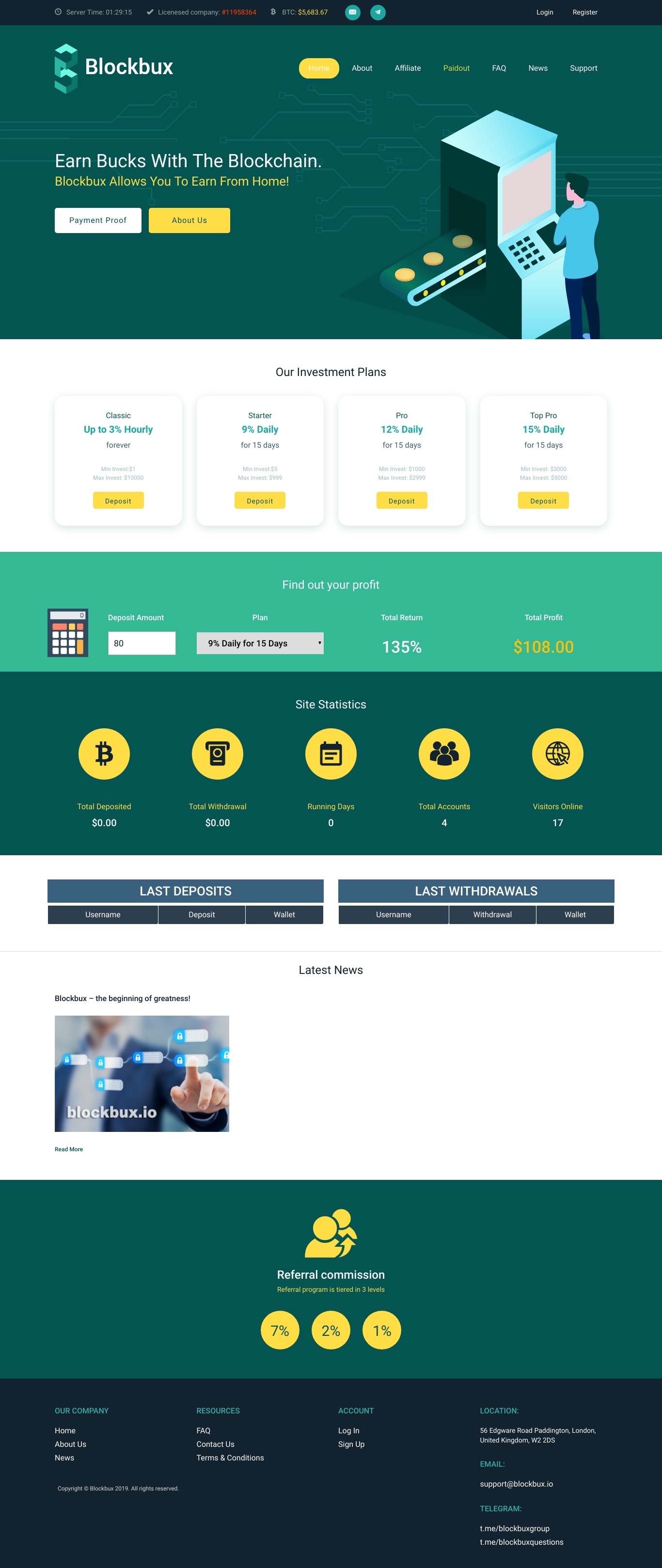Инвестиционный проект Blockbux