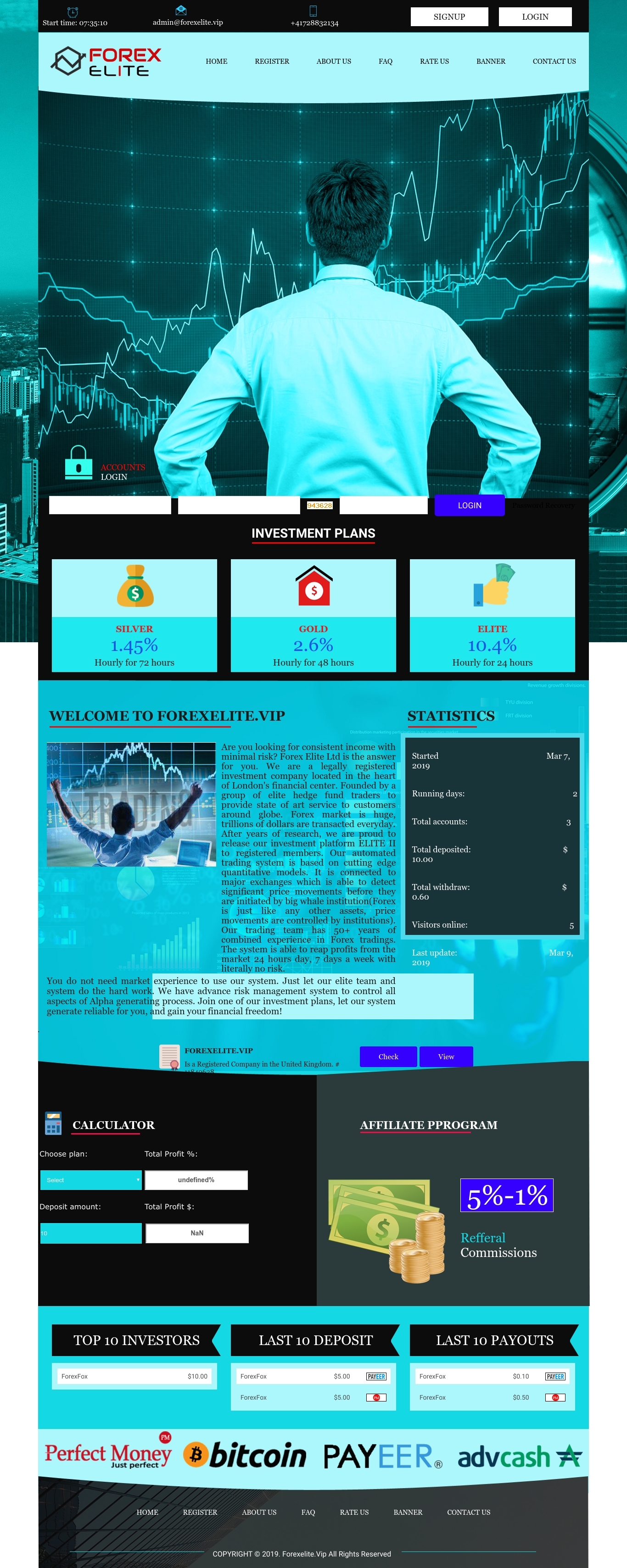 Инвестиционный проект Forex Elite Ltd