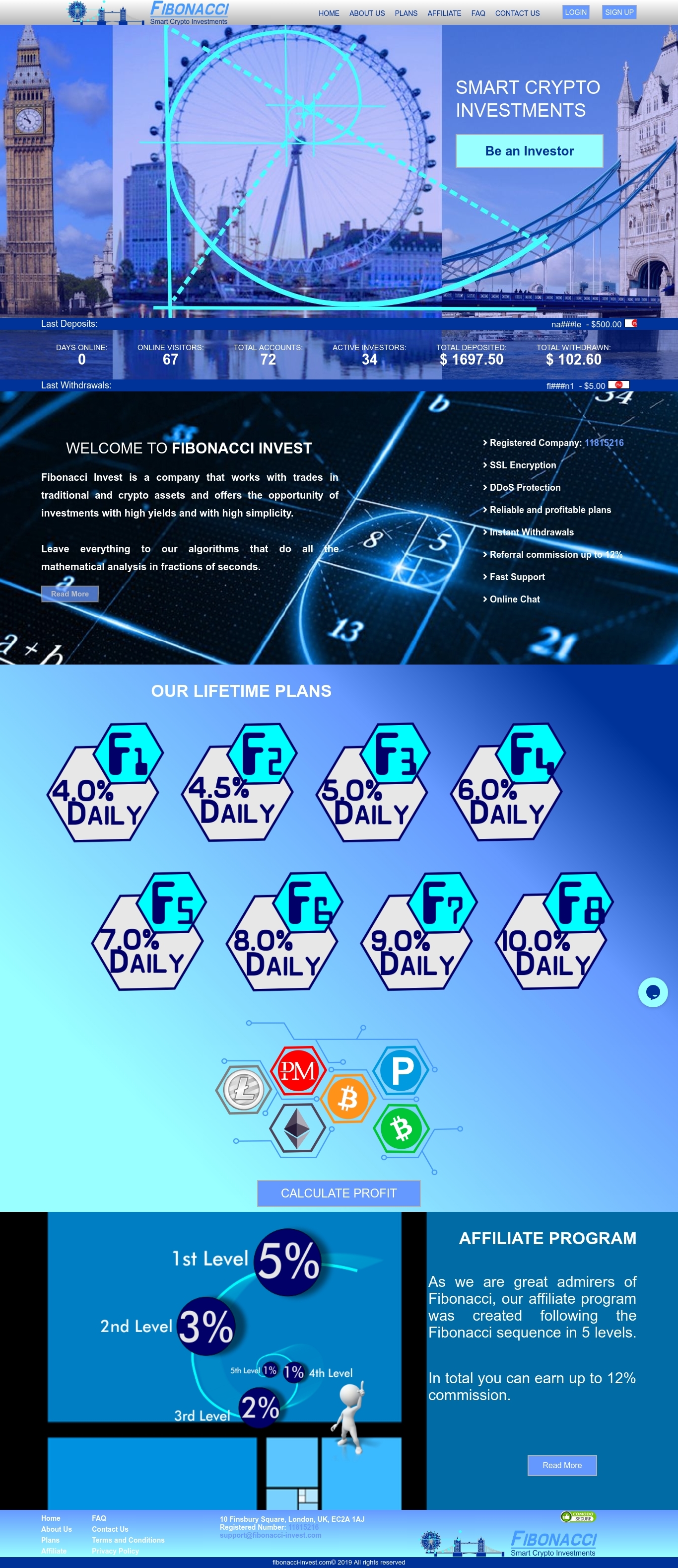 Инвестиционный хайп Fibonacci Invest
