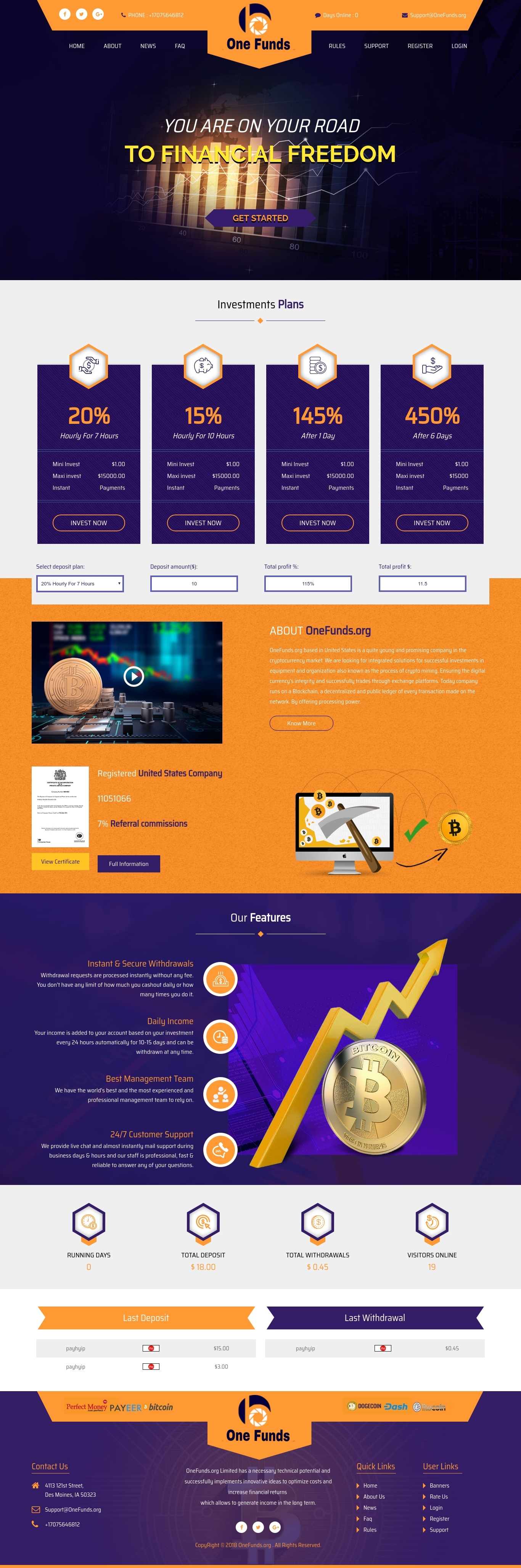 Инвестиционный проект OneFunds Инвестиционный проект OneFunds