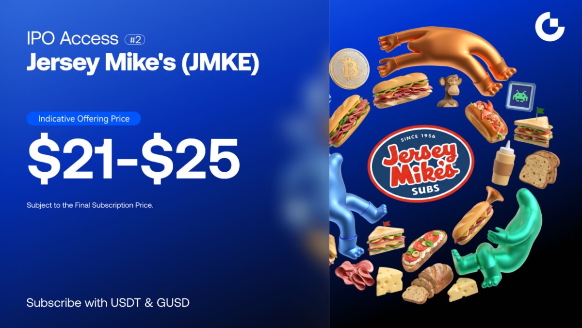 Gate IPO Access Phase 2 Opens Jersey Mike’s (JMKE) Indication Subscription with Dual-Currency Support in USDT and GUSD Gate IPO Access Phase 2 Opens Jersey Mike’s (JMKE) Indication Subscription with Dual-Currency Support in USDT and GUSD