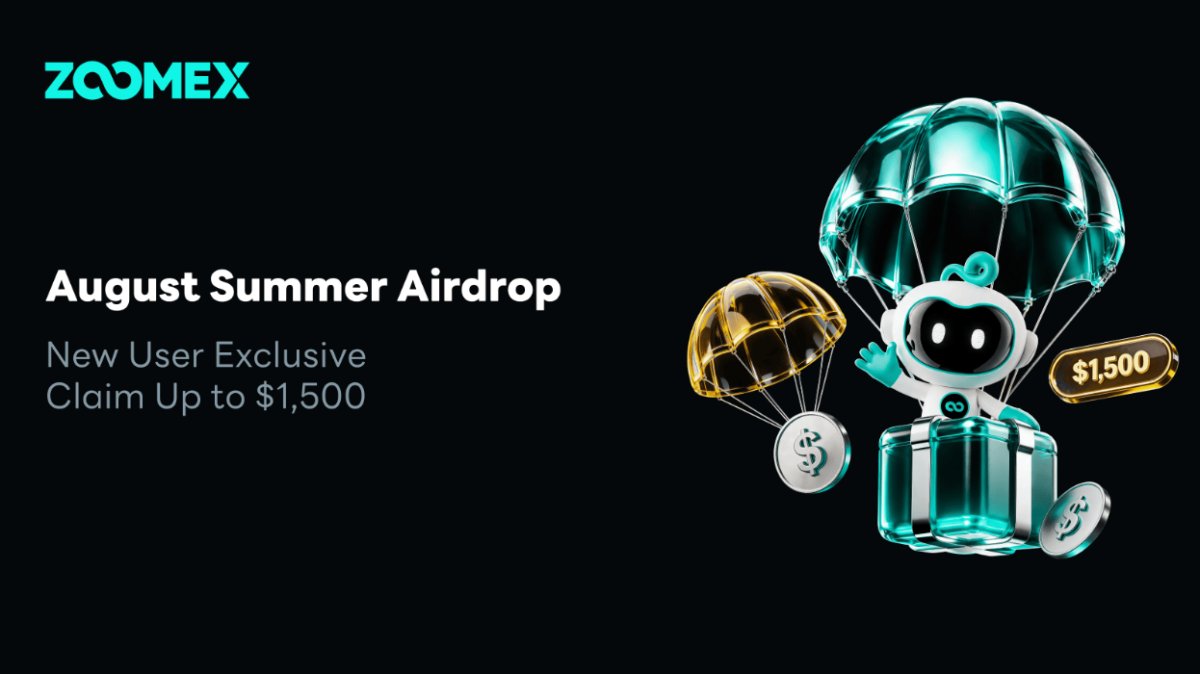 Zoomex Launches “August Summer Airdrop”: New Users Can Unlock Up to $1,500 in Combined Rewards and Exclusive Benefits Zoomex Launches “August Summer Airdrop”: New Users Can Unlock Up to $1,500 in Combined Rewards and Exclusive Benefits