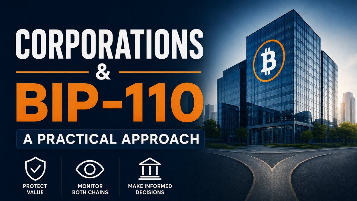 Corporation's Approach to the BIP-110 Soft Fork