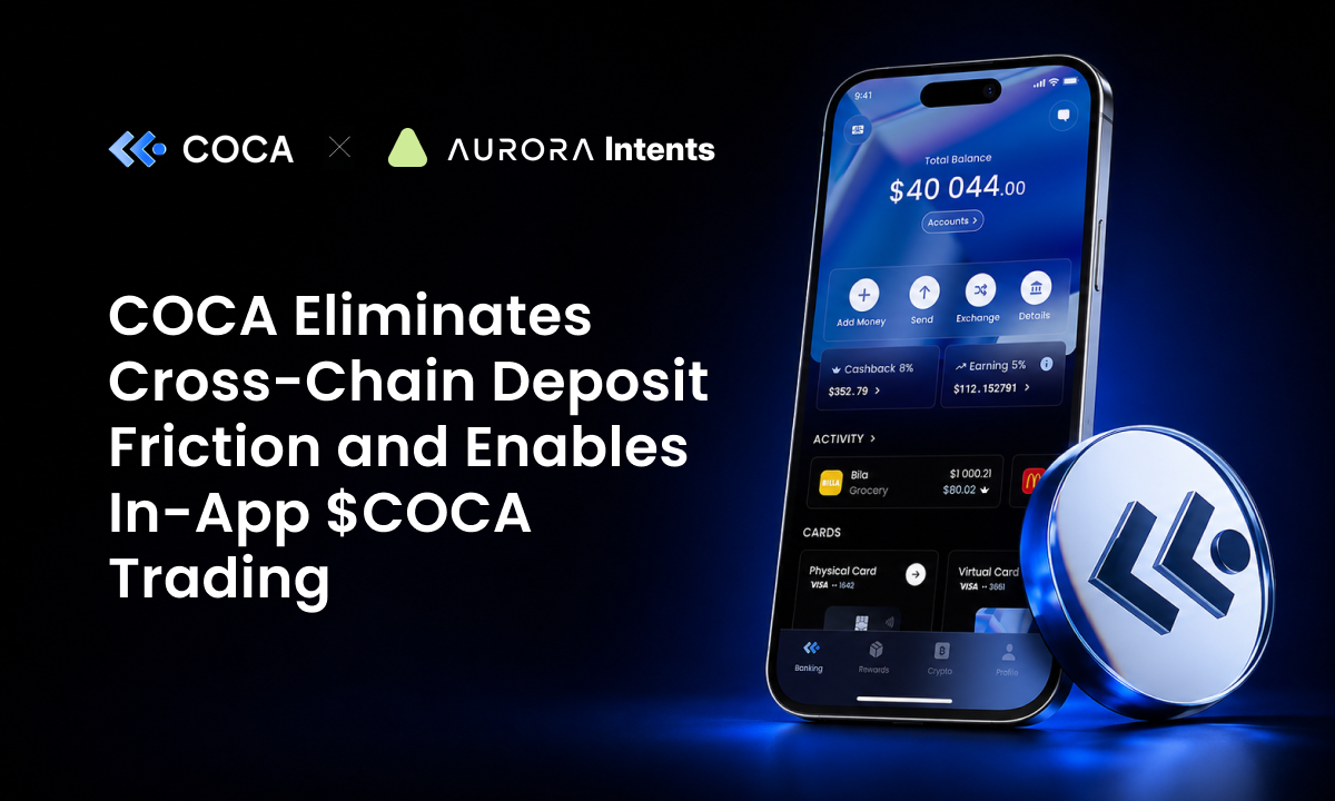 COCA додає крос-чейн депозити стейблкоїнів через Aurora Intents