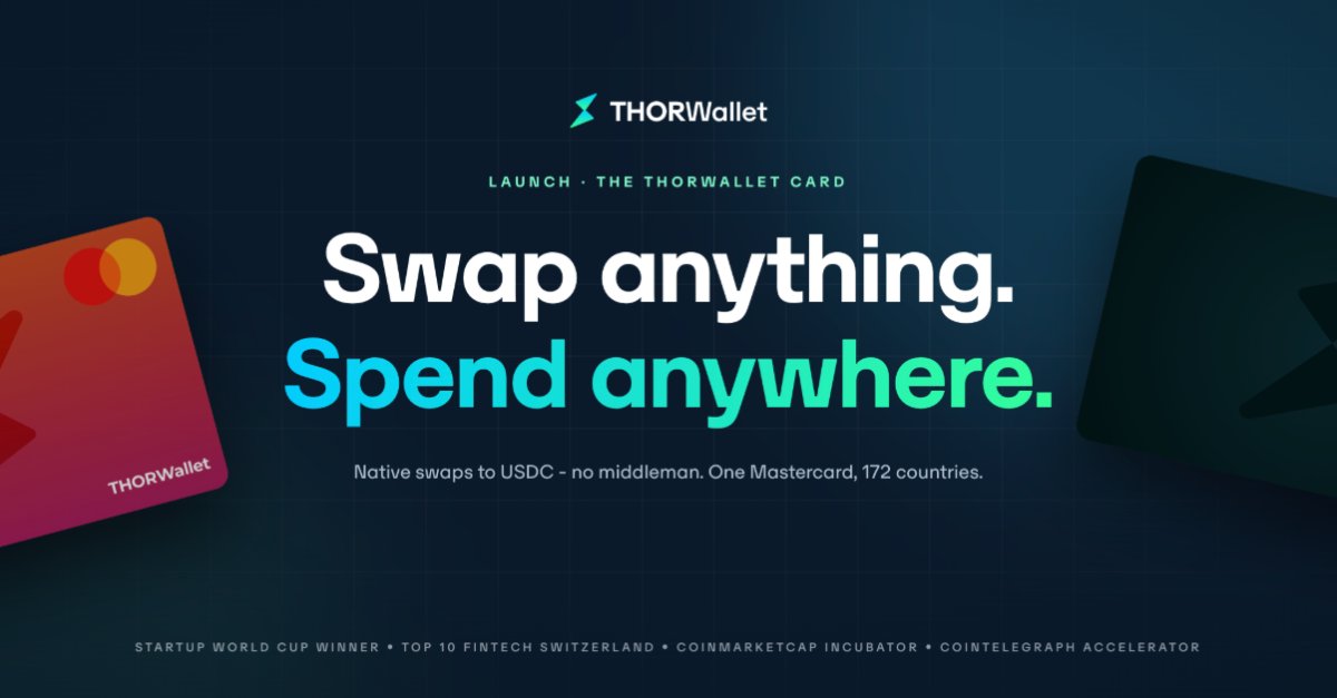 Меняй что угодно. Трать где угодно. Карта THORWallet запущена