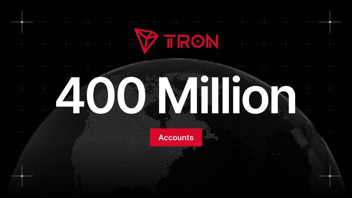 TRON превысил 400 миллионов аккаунтов, а общий объём переводов приближается к $30 трлн TRON превысил 400 миллионов аккаунтов, а общий объём переводов приближается к $30 трлн