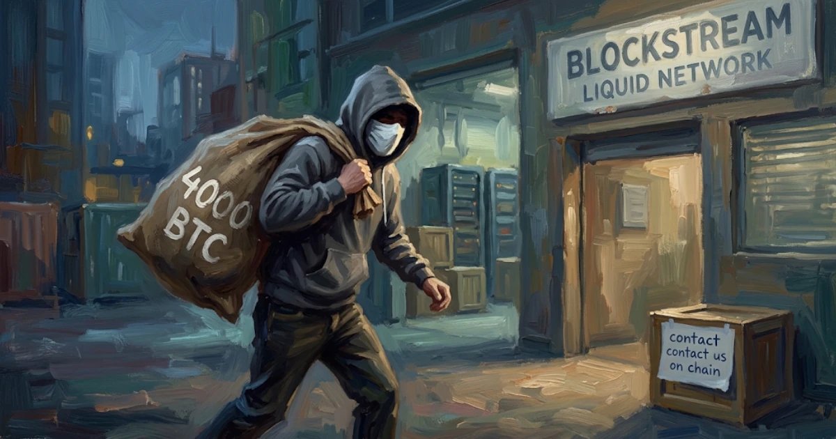 Alleged White-Hat Hackers Withdraw 4,000 bitcoin from Blockstream’s Liquid Network Federation Reserves Alleged White-Hat Hackers Withdraw 4,000 bitcoin from Blockstream’s Liquid Network Federation Reserves