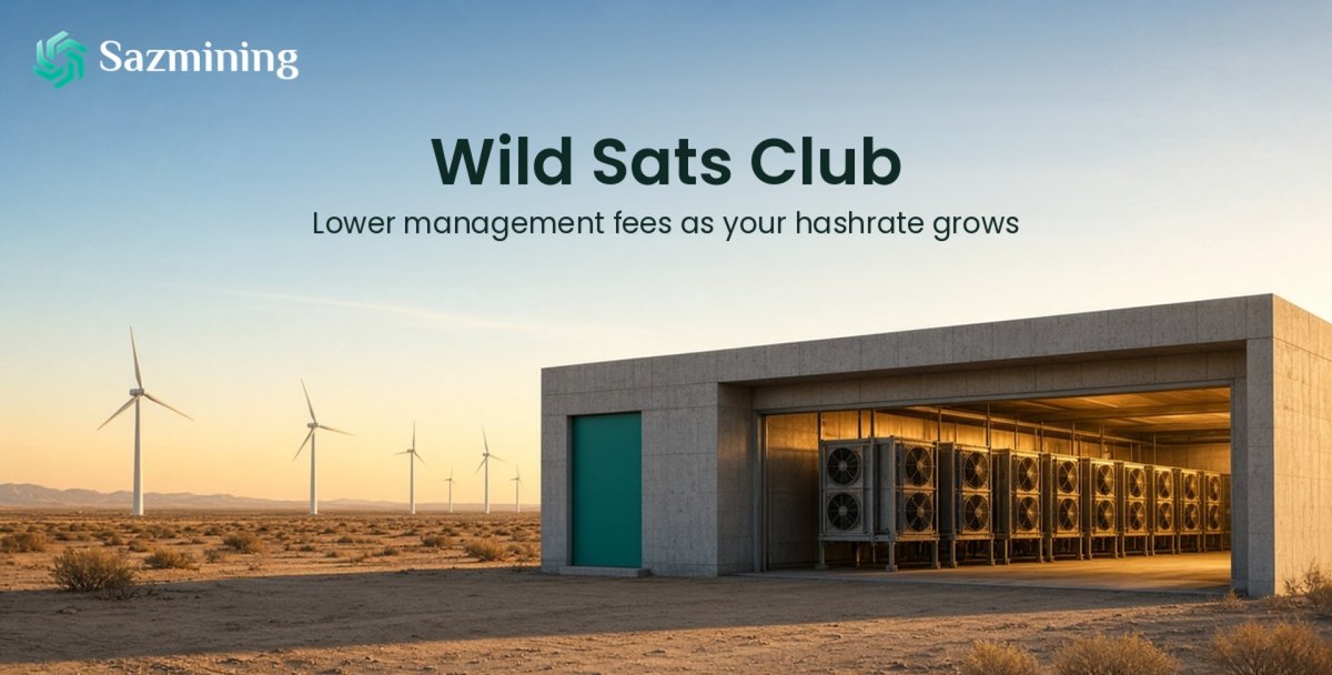 Sazmining Launches the Wild Sats Club, a Loyalty Program That Discounts Mining Management Fees as Customer Hashrate Grows Sazmining Launches the Wild Sats Club, a Loyalty Program That Discounts Mining Management Fees as Customer Hashrate Grows