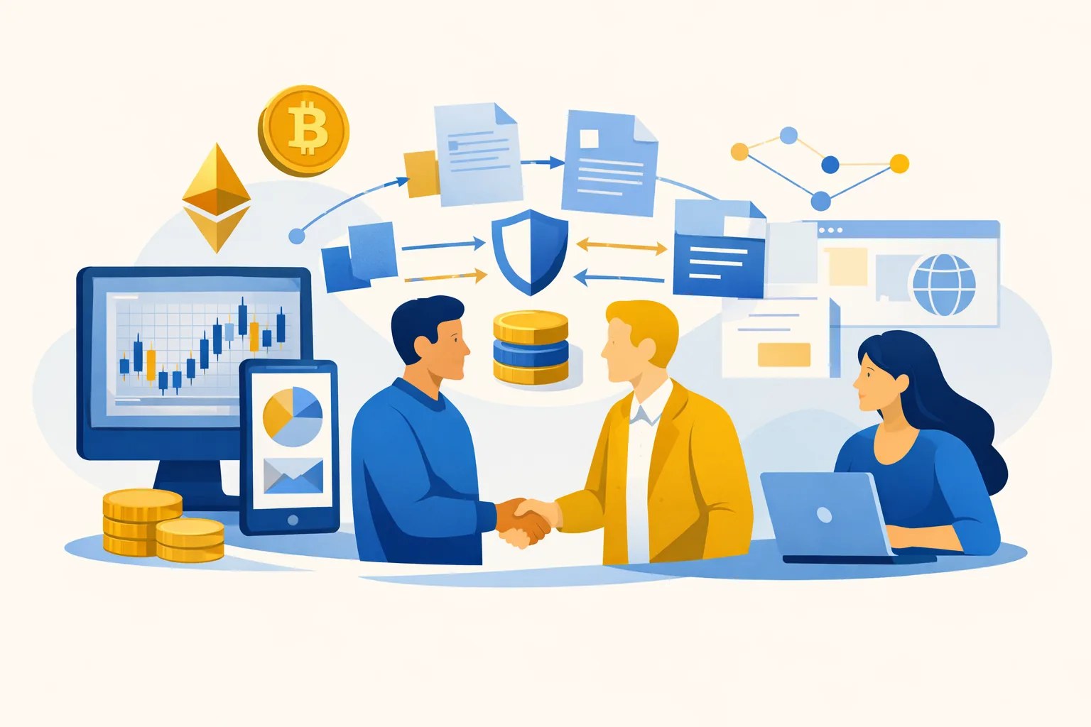 Crypto exchange data sharing with partners