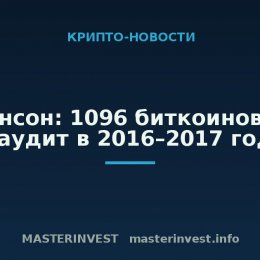 Хоскинсон: 1096 биткоинов ушли на аудит в 2016–2017 годах