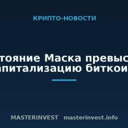 Состояние Маска превысило капитализацию биткоина