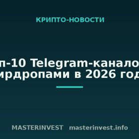 Топ-10 Telegram-каналов с аирдропами в 2026 году