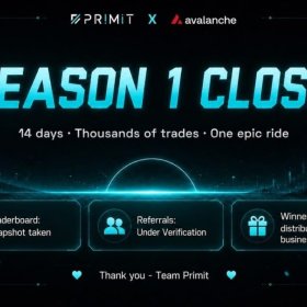 Primit Wraps Up Season 1 Trading Campaign on Avalanche Primit Wraps Up Season 1 Trading Campaign on Avalanche