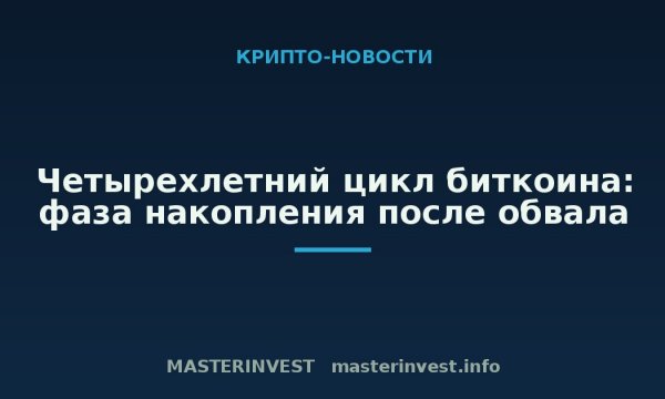 Четырехлетний цикл биткоина: фаза накопления после обвала Четырехлетний цикл биткоина: фаза накопления после обвала
