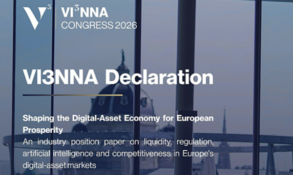 VI3NNA Declaration 2026 Calls for European Digital Asset Infrastructure VI3NNA Declaration 2026 Calls for European Digital Asset Infrastructure