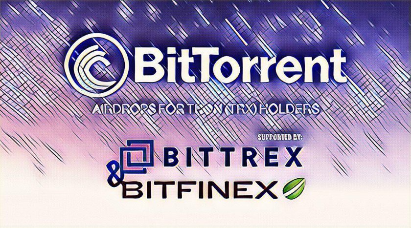 TRX BTT Airdrop поддержали криптобиржи Bitfinex и Bittrex